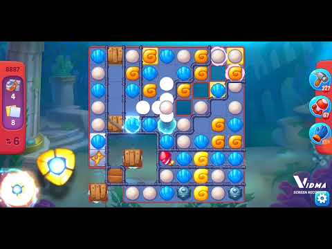 Fishdom. 8887 hard level no boosters and diamonds. 16 moves