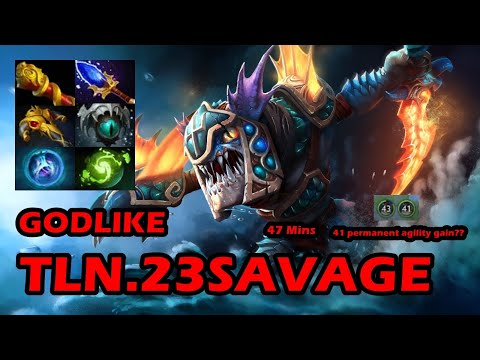 23Savage Slark - godlike with 41 permanent agility gain feat.Meracle Yabyoo Jing Ghost and Varizh