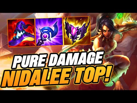 PURE DAMAGE NIDALEE TOP BUILD! THE BETTER VERSION OF MIDALEE! - League of Legends