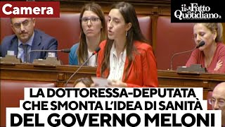 "Avete conflitto d'interessi nella sanità privata": la dottoressa deputata smonta il governo Meloni