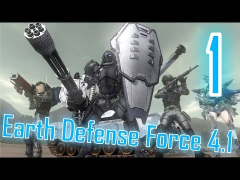 Earth Defense Force 4.1 (EDF) - Let's Play Part 1 - Local Co-op