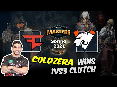 Coldzera wins 1vs3 clutch, FaZe vs Virtus.pro, DreamHack Masters Spring 2021