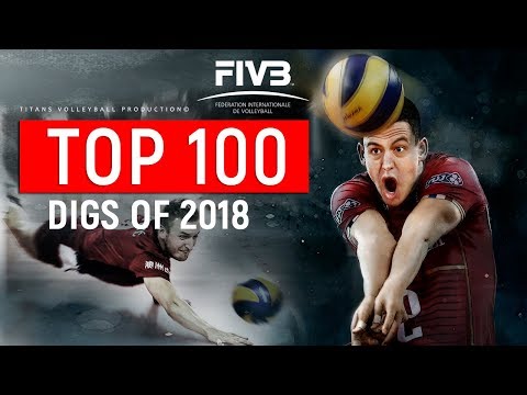 Волейбол FIVB's Top 100 Digs of 2018