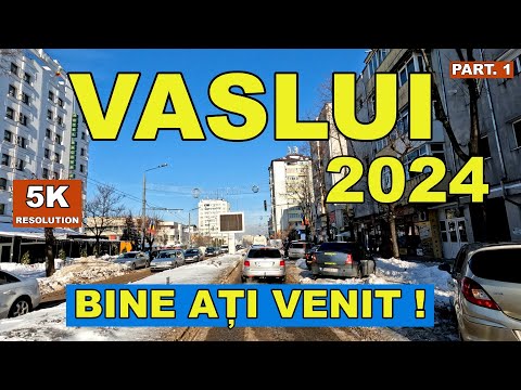 Orasul VASLUI video 5K cu GoPro - ul din masina ruta Petru Rares - Crucea Garii - Centru ep. 1