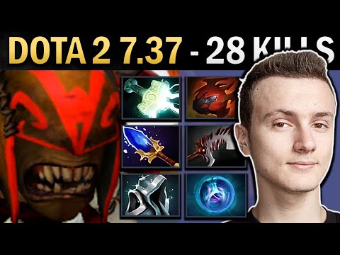 Bloodseeker Gameplay Miracle with 28 Kills and Mjolnir - TI14