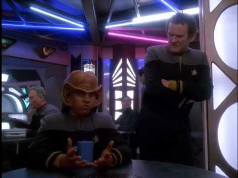 DS9 Nog borrows Sisko's desk (Treachery, Faith, and the Great River)