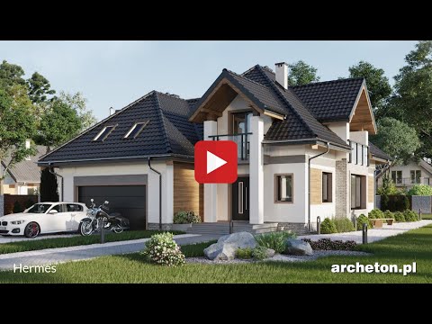 Projekt domu Hermes - archeton.pl - z użytkowym poddaszem 236,4 m2