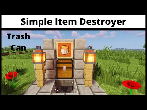 How to make Trash Can in Minecraft || Easy Item Destroyer || Garbage Bin