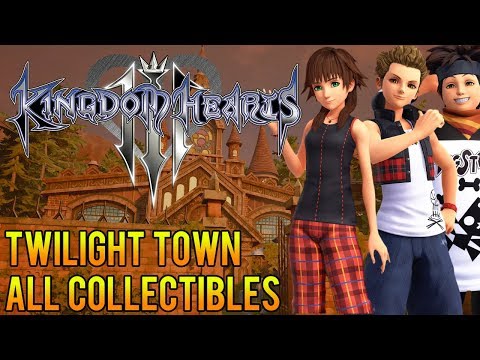 Ⓜ Kingdom Hearts 3 ▸Twilight Town 100% All Collectibles (Treasures & Lucky Emblems)