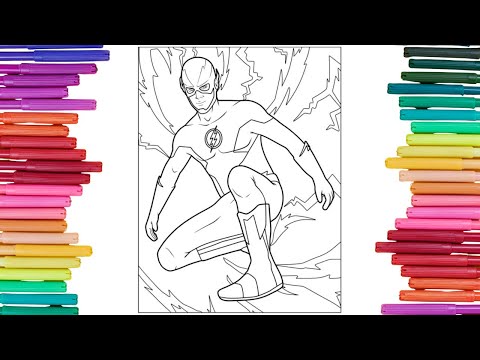 Coloring The Flash | DC Superhero Coloring Pages | Coloring Funs
