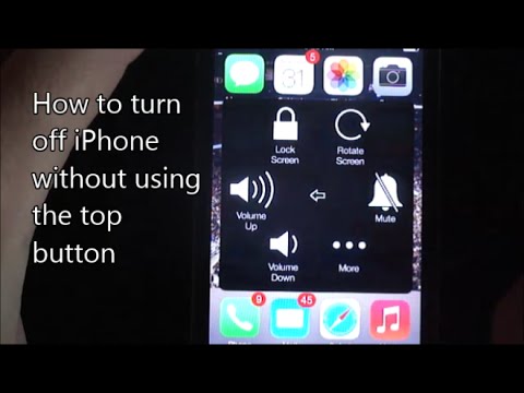 How to turn off iPhone without using the top button