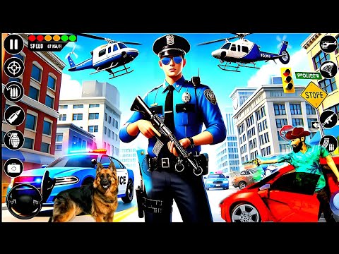 Police Car Chase Simulator 3D Gameplay 2025 - Police Officer Cop Simulator Gang Fight