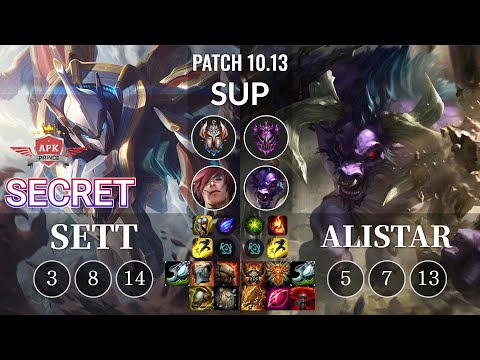 APK Secret Sett vs Alistar Sup - KR Patch 10.13