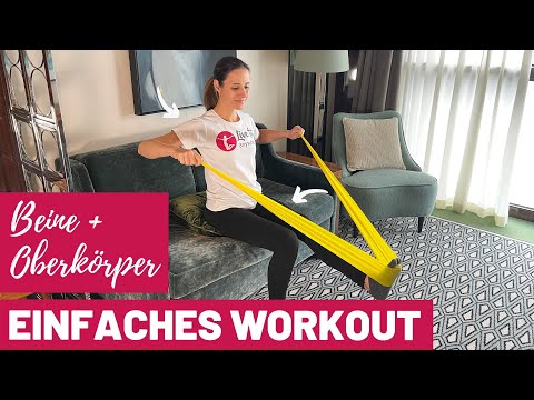 Sitzen und Stärken: Theraband-Übungen für Beine & Oberkörper