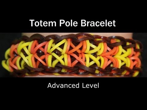 Rainbow Loom Patterns - Totem Pole bracelet