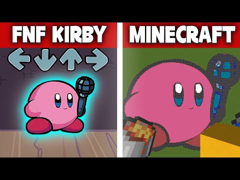 QUIZ FAN FNF - FNF VS Kirby |  MINECRAFT FNF SONG DRAWING PIXEL ART