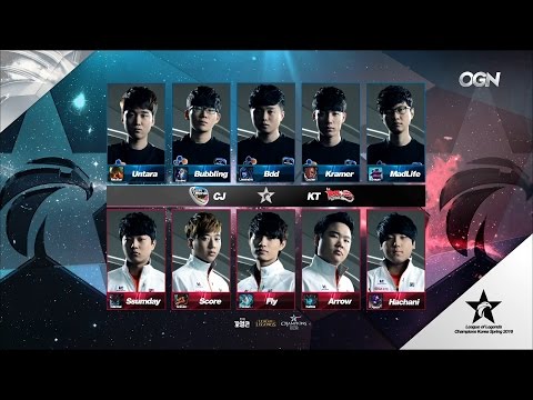 CJ vs KT Game 1 Highlights - CJ ENTUS vs KT ROLSTER - LCK Week 12 - SPRING 2016