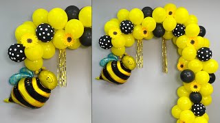Honeybee Theme Balloon decorations for birthday