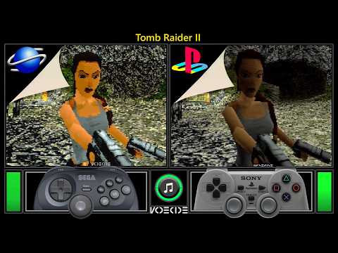 Tomb Raider II (Sega Saturn vs PlayStation) Real Hardware Comparison