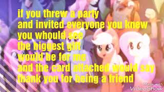 Rachel platten- thank you for being a friend lyrics