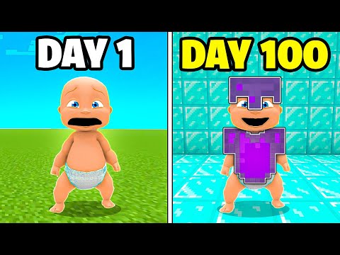 Gummy Baby Survives 100 Days in Minecraft