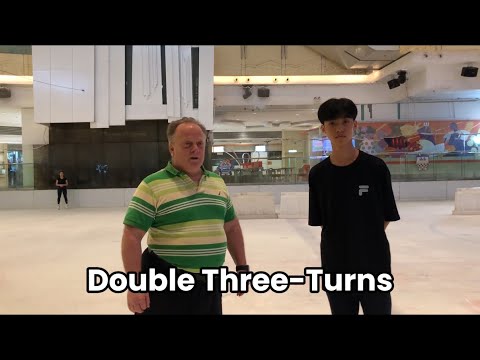 ‘Double Three-Turns’ - Figure Skating Footwork with Jon Robinson and Jamie Wong