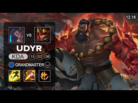 Udyr vs Jarvan IV Jungle - EUW Grandmaster - Patch 12.18 Season 12