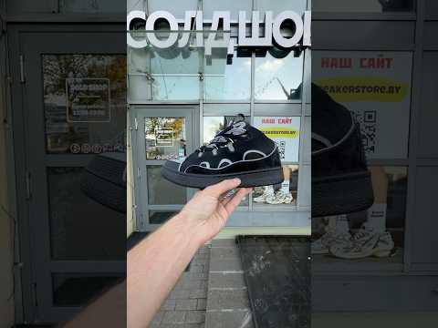 фото lanvin curb black silver reflective sneakers 0