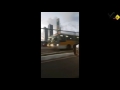 Ônibus parados ao longo da Salgado Filho. Congestionamento no trecho sentido sul
