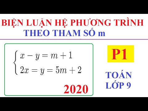 GIẢI VÀ BIỆN LUẬN HỆ PHƯƠNG TRÌNH THEO THAM SỐ m.