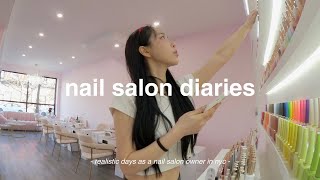 life as a nail salon owner in nyc ⟡ ݁₊ . (celebrity nail housecall, doing cute nail sets)