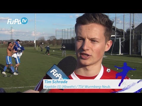 Tim Schrade - TSV Wurmberg-Neub. - zum Spiel vs. FV Knittlingen, FuPa.tv-Interview, 31.3.2018