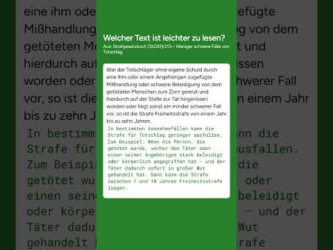 Leichte Sprache / einfache Sprache in Aktion -: Aus: Strafgesetzbuch (StGB)§ 213 –Totschlag