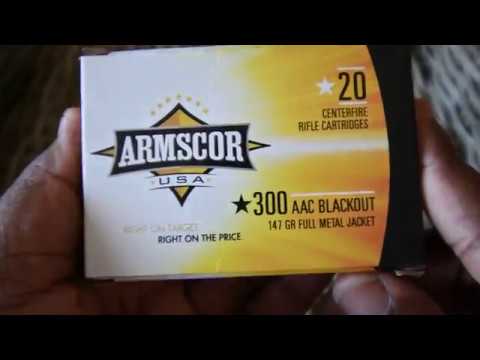 300 Blackout Ammo Pick-up 147gr FMJ Armscor USA