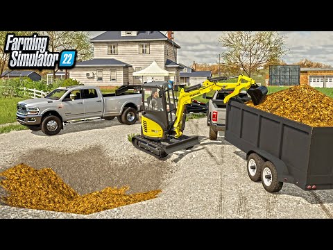 DIGGING UP A BROKEN SEPTIC SYSTEM! (EXCAVATING BUSINESS) | FARMING SIMULATOR 22