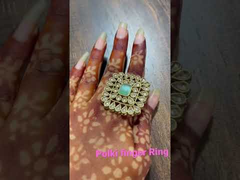 Brass,kundan golden r chie creation polki monalisha finger r...