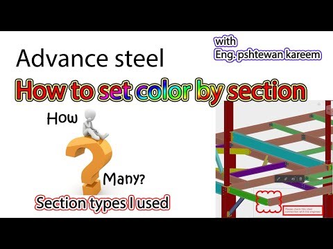 Advance steel set color by Section types