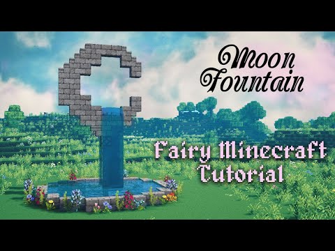 Fairy Minecraft: Moon Fountain Tutorial 🍄🌿✨ Fairytale Fairycore Fairy tail 🌸 Kelpie The Fox