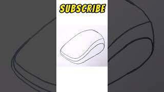 How to draw a Computer Mouse Step by Step Tutorial #shorts #drawing