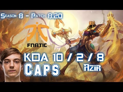 FNC Caps AZIR vs RYZE Mid - Patch 8.20 KR Ranked