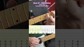 #tutorial Sum 41 - Motivation Guitar Intro #guitar   #guitarlesson #guitartutorial