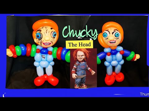 Chucky balloon tutorial Part II. the Head. Halloween design