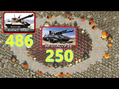 Apocalypse surrounded by Rhino - Same Cost - Red Alert 2