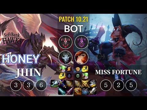 SHG Honey Jhin vs Miss Fortune Bot - KR Patch 10.21