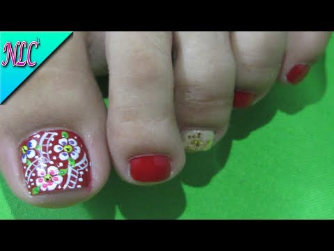 DECORACIÓN DE UÑAS FLORES PARA PIES♥ – DECORACIÓN DE FLORES♥ – FLOWERS NAIL ART – NLC