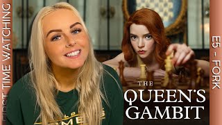 Reacting to THE QUEEN'S GAMBIT | E5 - FORK | Reaction