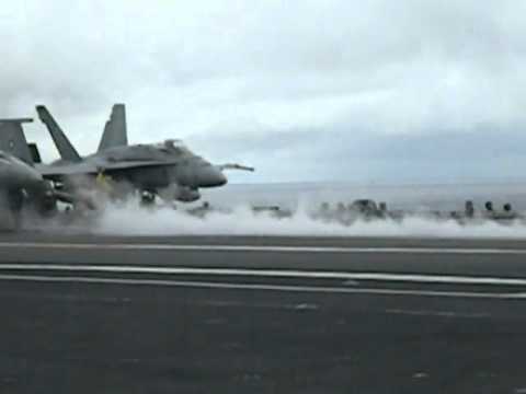 Aircraft Carrier Catapult Launched Jet Takeoff