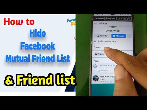 Hide Mutual friends list and friend list - Facebook