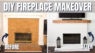 🌟DIY FIREPLACE MAKEOVER | How to paint a brick fireplace the right way