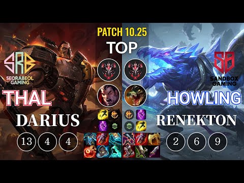 SRB Thal Darius vs SB.A Howling Renekton Top - KR Patch 10.25